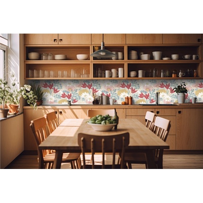 DIMEX ART Фототапет за кухня - винтидж флорален мотив 420 x 60 см