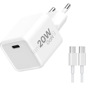 WINNER GROUP-WG Winner Group- Адаптер за бързо зареждане 1xUSB-C PD 20W + USB кабел USB-C / USB-C 1m (WN0060)