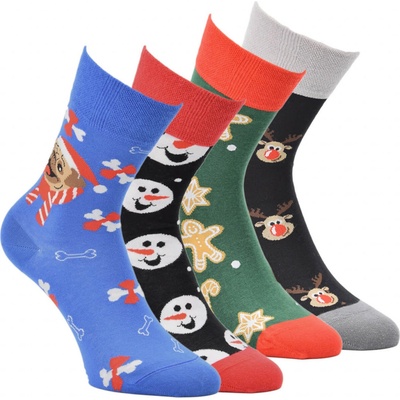 Oxsox Farebné Crazy vianočné ponožky