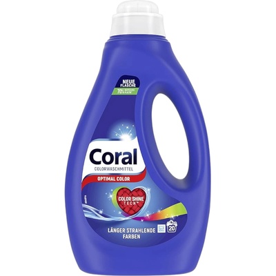 Coral течен перилен препарат, 1 литър, 20 пранета, Цветно