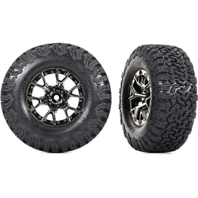 Traxxas Гуми Tires & wheels, assembled, glued (Traxxas Ford Raptor R black chrome wheels, BFGoodrich All-Terrain T/A KO2 tires, foam inserts) (2) (4WD front/rear, 2WD rear) TRX10187-BLKCR (TRX10187-BLKCR)