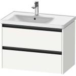Duravit Ketho. 2 - Шкафче за умивалник 55x78x46 см, 2 чекмеджета, матово бяло K25285018180000 (K25285018180000)