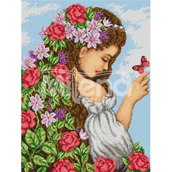 Milena Style Дъщерята на пролетта - гоблен със схема конци Ariadna 1: 1