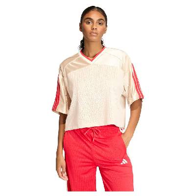Тениска Adidas Stadium Mesh short sleeve T-shirt - Beige (Crystal Linen / Off White / Pure Ruby)