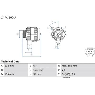 Alternátor BOSCH 0 986 083 450 (0986083450)