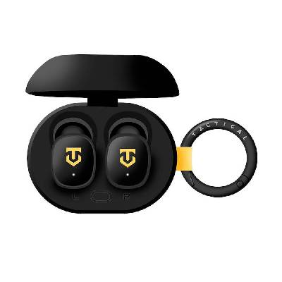 StrikePods Bug TWS Bluetooth Earphones - безжични блутут слушалки с удароустойчив зареждащ метален кейс (черен)