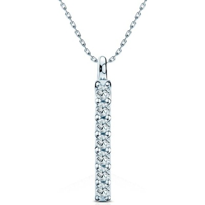 Savicki Náhrdelník biele zlato, laboratórne diamanty SYL-N02-BR-007-LAB-B