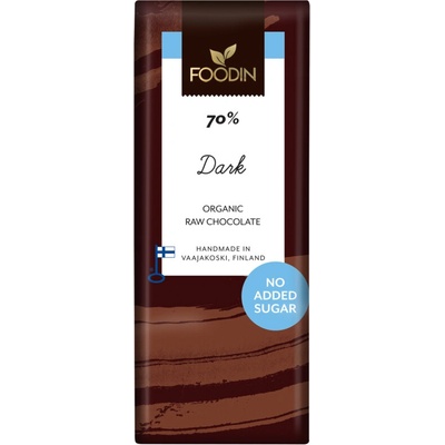 Foodin Raw vegan Dark 70% bez přidaného cukru Organic 40 g