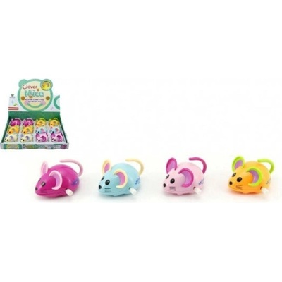 Teddies Plastová naťahovacia myš 8 cm 5 farieb