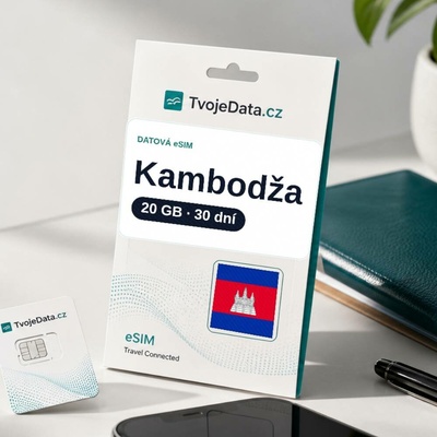 eSIM Kambodža 20 GB / 29 dní