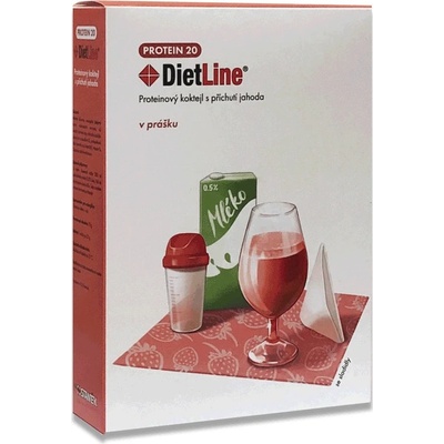 DietLine PROTEIN 20 proteinový koktejl s příchutí jahoda 3 x 25 g – Zboží Dáma