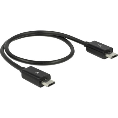 Delock 83570 USB, USB 2.0 USB Micro-B zástrčka, USB Micro-B zástrčka, 0,3m, černý
