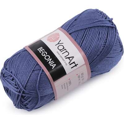 Prima-obchod Bavlněná pletací příze Begonia 50 g, barva 20 (0154)) modrá jeans
