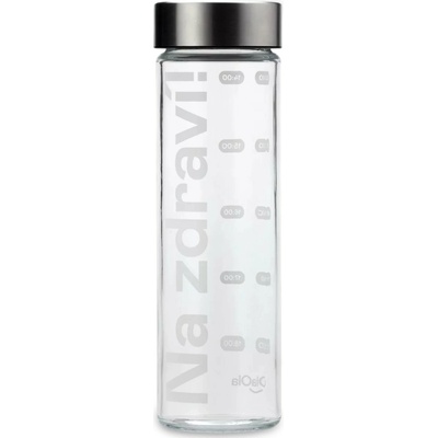 OlaOla Skleněná láhev s nerezovým víčkem 500 ml