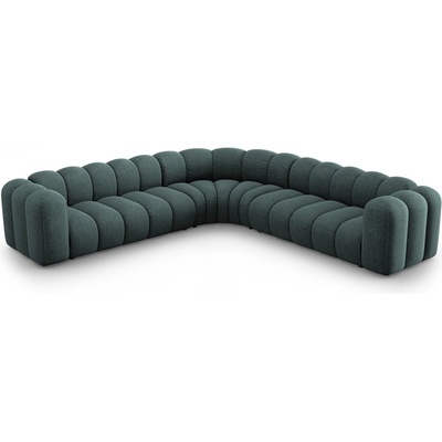 Micadoni Тюркоазен шенилов модулен ъглов диван Lupine - Micadoni (MIC_COR_140_F1_LUPINE6)