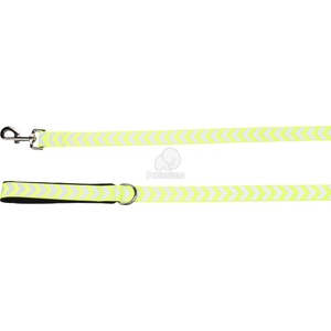 Flamingo Fergu повод за кучета - неоново жълт L: 200 см x 2.5 см x 0.2 см