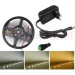  Комплект 5м Бяла led лента с Адаптер 12v (1129 pw 1175 ww 0613nw)