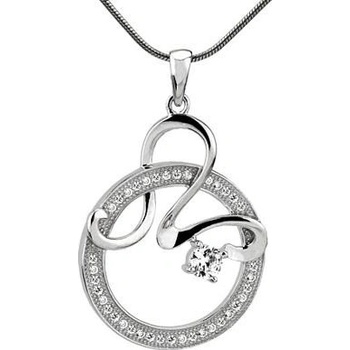 SILVEGO Strieborný prívesok s mikro zirconia JJJP0171