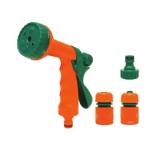 TOYA Пистолет за поливане с адаптори, 1/2", 4 части, 6 потока (euro 89206)