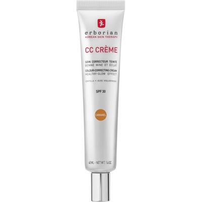 Erborian - CC Crème with Centella Asiatica - High-Definition Illuminating Facial Cream and Make-up - Sun Protection SPF 30 - Korean Cosmetics - Caramel 40 ml - 6AA10415