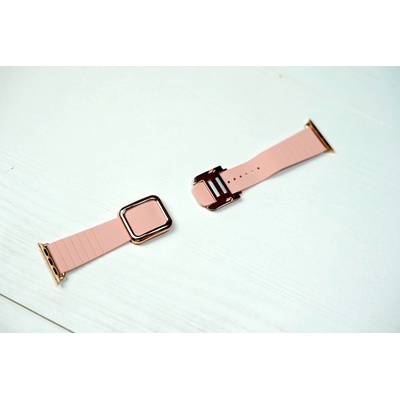 JC Силиконова каишка с магнитна закопчалка за Apple Watch 42мм, 44мм, 45мм, 46мм, Ultra 49мм - JC Design Modern Buckle Band (розов)