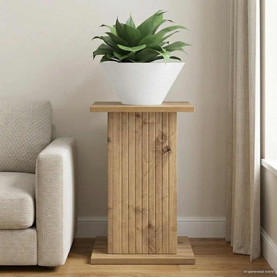 vidaXL Стойка за растения Дъб артизан 30, 5 x 30 x 43 см (899814)