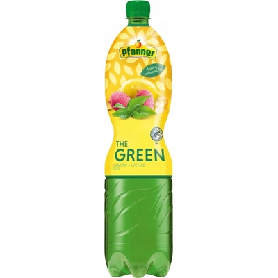 Pfanner Green Tea citron a liči 1,5 l