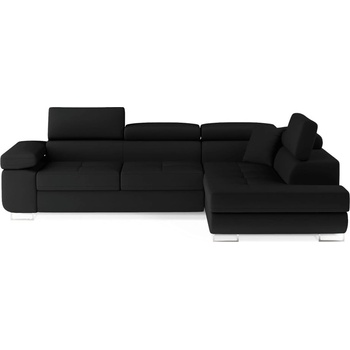 Eltap Черен разтегателен ъглов диван с място за съхранение (десен ъгъл L форма) Anton - ELTAP (An_73)