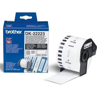 Papírová role Brother DK22223, 50mm x 30.48m, bílá, 1 ks