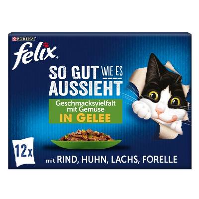 Felix Chutná tak dobře, jak vypadá míchaný výběr v želé, 12 × 85 g