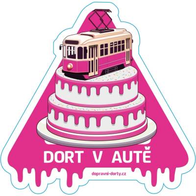 Magnetka DORT V AUTĚ pozor