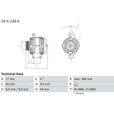 generátor BOSCH 0 986 083 280 BO 0986083280