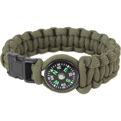 Rothco Survival Paracord s kompasom oliv