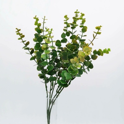 Umělá zeleň Eucalyptus Baby světle zelená – 41 cm (5 větviček)
