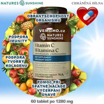 Nature’s Sunshine Vitamín C bioflavonoidy 60 tablet po 1280 mg