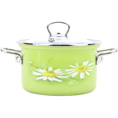 BELIS Smaltovaný hrniec s pokrievkou 16 cm – 2 l – DAISY - 41516-082DAHN5