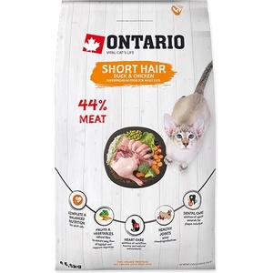 ONTARIO Онтарио Кот Късокосмест Патешко и Пилешко 6, 5 кг