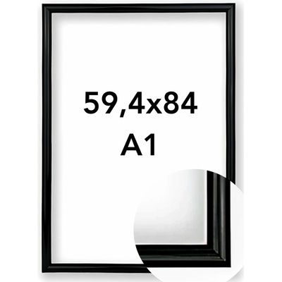 BFHM Fotorámeček BF Rozměr: A1 - 59,4 x 84 cm, Barva: Černá, Typ zasklení: Plexi