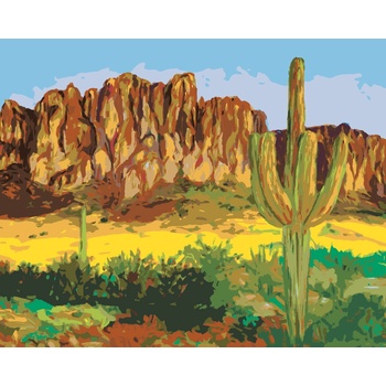 ZUTY Maľovanie podľa čísel ARIZONSKÁ PÚŠTNA KRAJINA Rámovanie Rozmer 80 x 100 cm