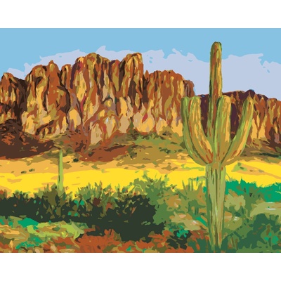 ZUTY Maľovanie podľa čísel ARIZONSKÁ PÚŠTNA KRAJINA Rámovanie Rozmer 80 x 100 cm