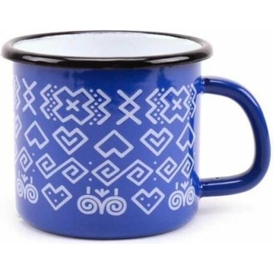 Kinekus Hrnček smaltovaný 9cm dekor Čičmany 500 ml