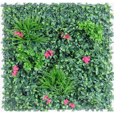 Luxusní umělá zelená stěna WALL PLATE HAS, 100x100cm