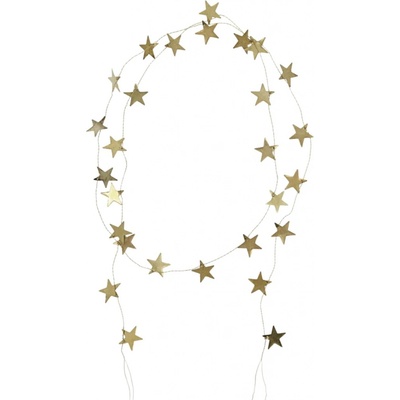 House Doctor Kovová girlanda Stars Antique Brass 150 cm měděná barva kov
