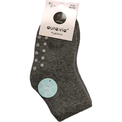 Dětské vlněné termo ponožky s vlnou Alpaka mix barev Tmavě šedá – Zboží Mobilmania