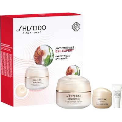 Shiseido КОМПЛЕКТ SHISEIDO Benefiance Wrinkle Smoothing Eye Cream Комплект дамски