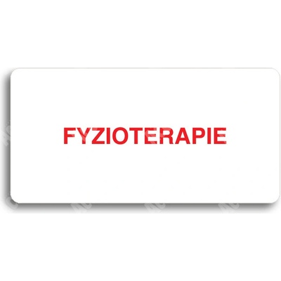 ACCEPT Piktogram FYZIOTERAPIE - bílá tabulka - barevný tisk bez rámečku