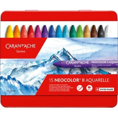 Caran D'Ache Neocolor II akvarelové pastely 15 ks