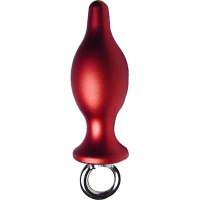 X Fun Алуминиев анален Butt Plug с халка "RED MOON" 9 см Размер - М
