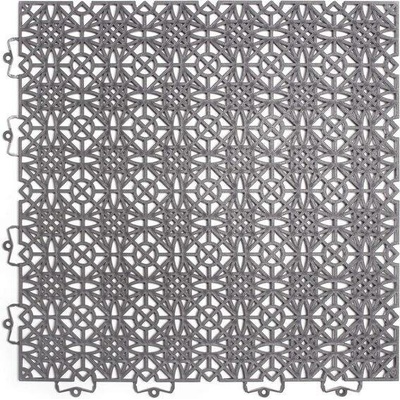 Andiamo 202403 Sada 7 plastových dlaždic 38 x 38 cm 1 m2 tmavě šedá
