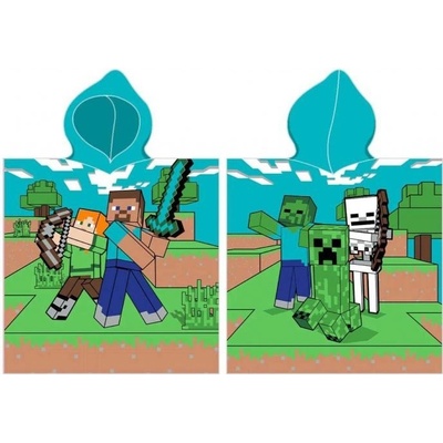 Carbotex Bavlnené pončo 55 x 110 cm Minecraft MC01923